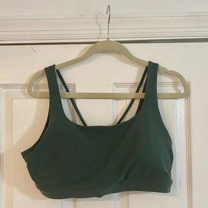 Athleta Exhale Bra D-DD+, Olive Green, XL